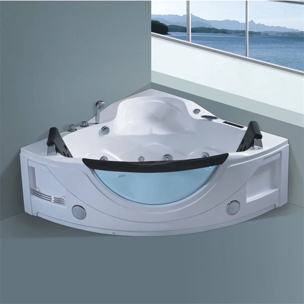 Luxury Thermostatic Hot Tub Spa Whirlpool Bath Tub Freestanding AcrylicDouble People Use Massage Bathtub