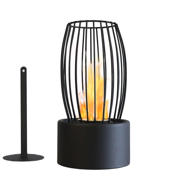 Modern design outdoor Lantern Lamp Table Top fire pit Bowl Indoor Tabletop Bio Ethanol fireplace Smokeless Mini Fireplace