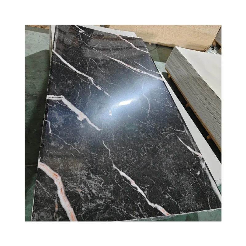 Sample Factory Price Home Decor Tv Background PVC UV Marble Sheet 3mm Boards High Glossy 3D Printed PVC Marble Wall Panel