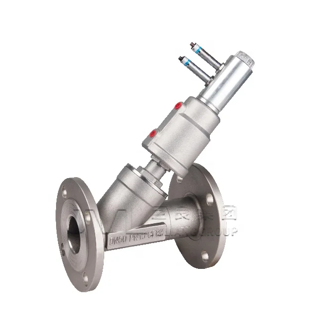 TS Flange air Control Pneumatic Stainless Steel Angle Seat Valve