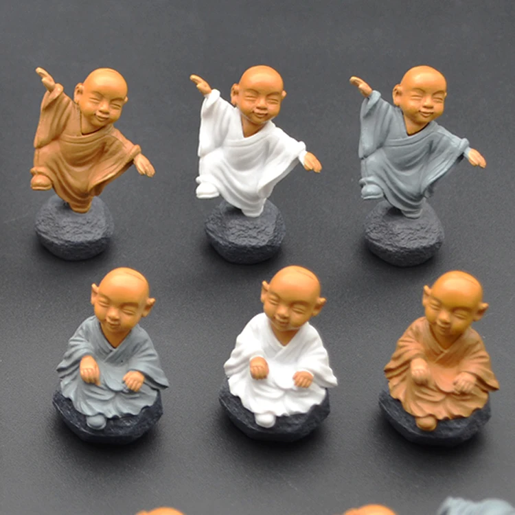 miniature people terrarium cute little monks collection figures home ornament garden resin figurine statue