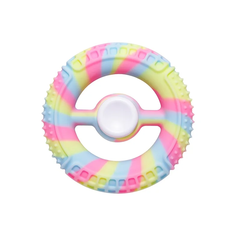 Decompression Silicone Squeeze Rotating Fluster Spinner Hand Grip Toy For Fitness