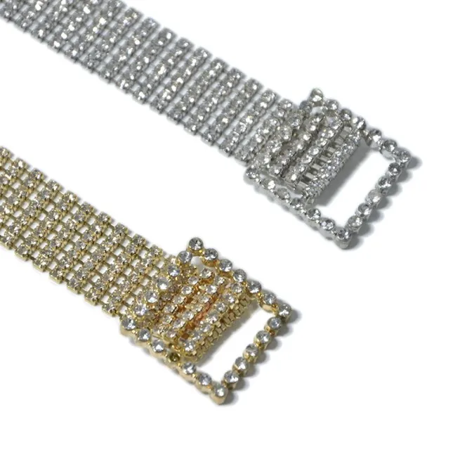 Shiny Crystal Ladies Waist Belt Pin Buckle Belts for Women