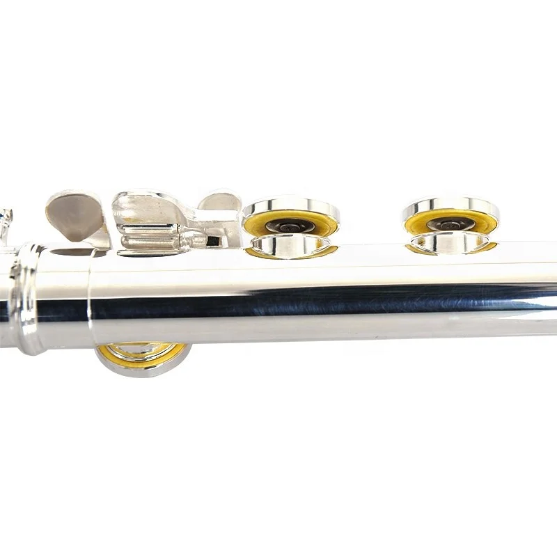 Wholesale flute instrument 17 hole closed hole white copper silver plated silver