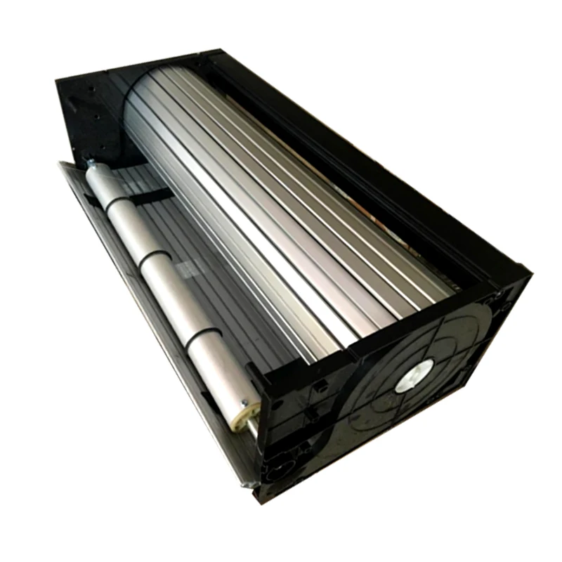 Custom ABS pvc slide door  roller shutter door for bathroom cabinet vertically Open the door