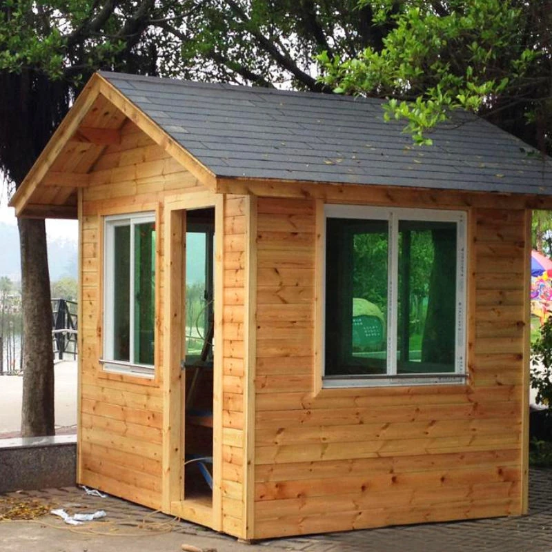 Prefabricated wooden house for living wooden garden house use for outdoor kiosk