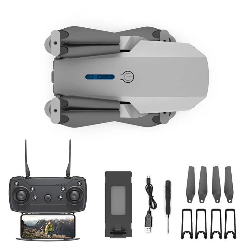 Professional E88 remote control UAV small mini drones toys with HD 1080p 4K dual camera  long range  kids cute drone Cheap price