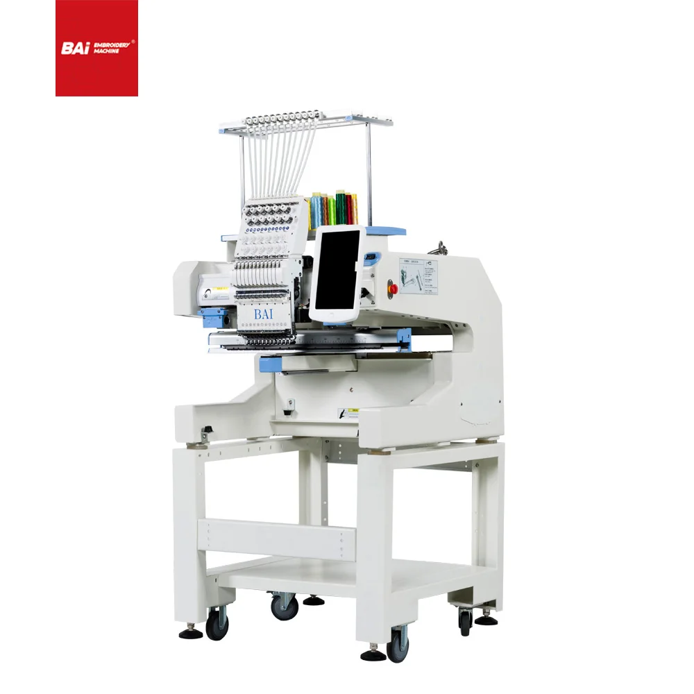 BAI high speed industrial photo hat hat single head embroidery machine sale for peru