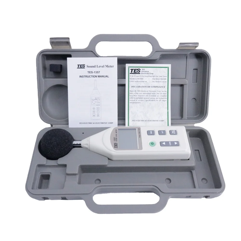 TES-1357 Precision Sound Level Meter Frequency Range 31.5 Hz to 8KHz Noise Tester