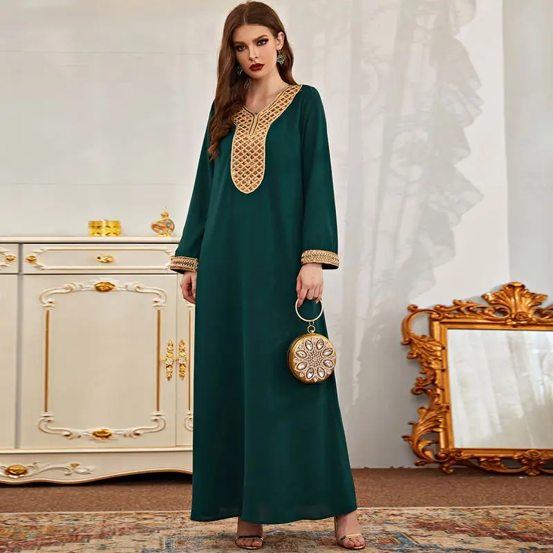 Новое поступление Рамадан абайя Дубай запахивание Турция Ислам Мусульманское модное платье арабское платье Djellaba женский Caftan Marocain Caftan