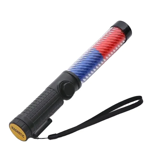 Red Blue durable 30CM 39cm Traffic Led Flashing Aircraft Marshalling BATON Wands with headlight and whistle