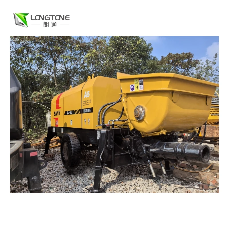 China low price used 10 ton tanker trailer with vacuum pump trailer mounted concrete pump