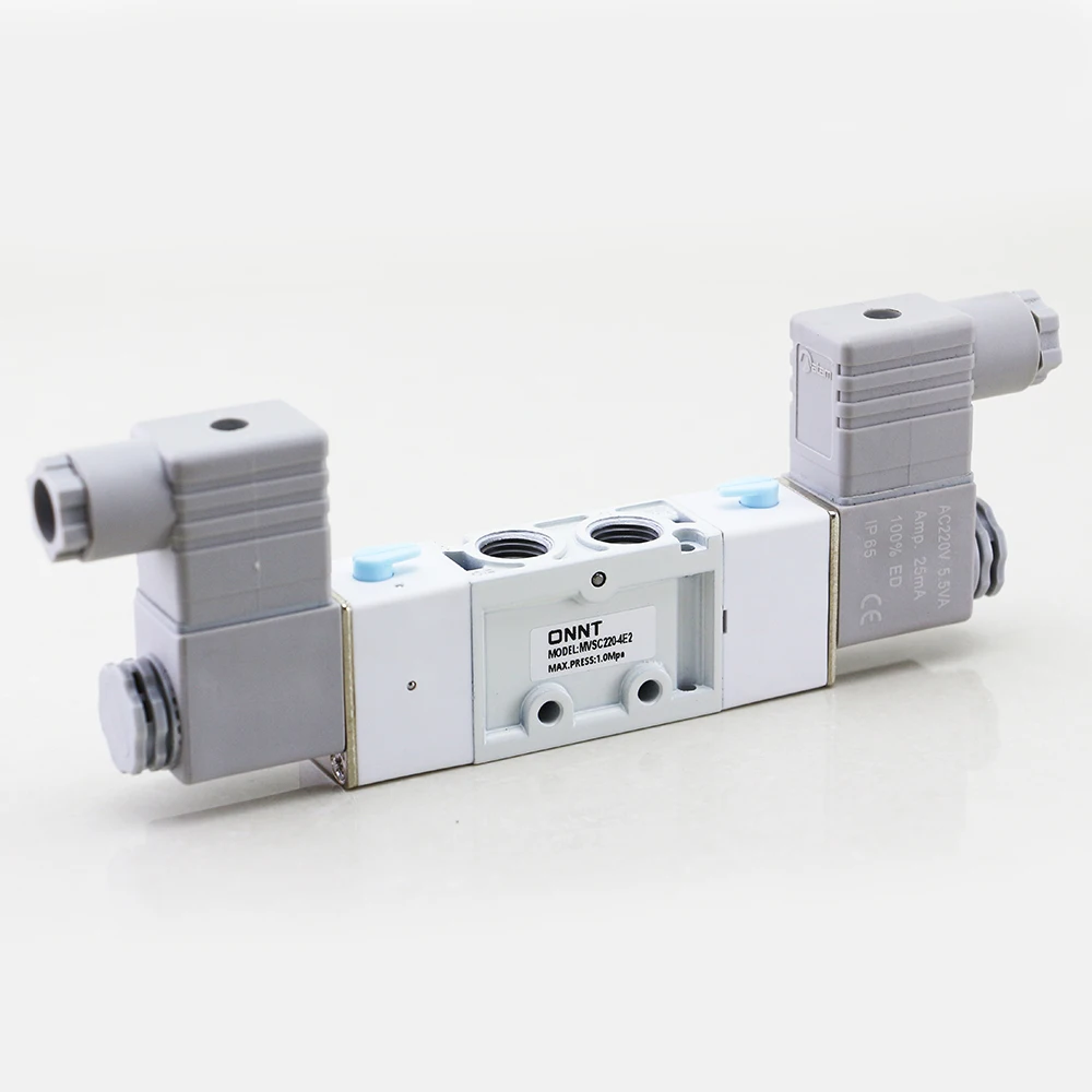 5/2 (Two-Position and Five-Port)  Double Coil Solenoid Valve Pneumatic MVSC 220 4E2 DC24V AC220V Mindman Pneumatic Valve