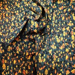 Digital printing abstract pattern on 95%cotton 5%linen woven fabric for dress