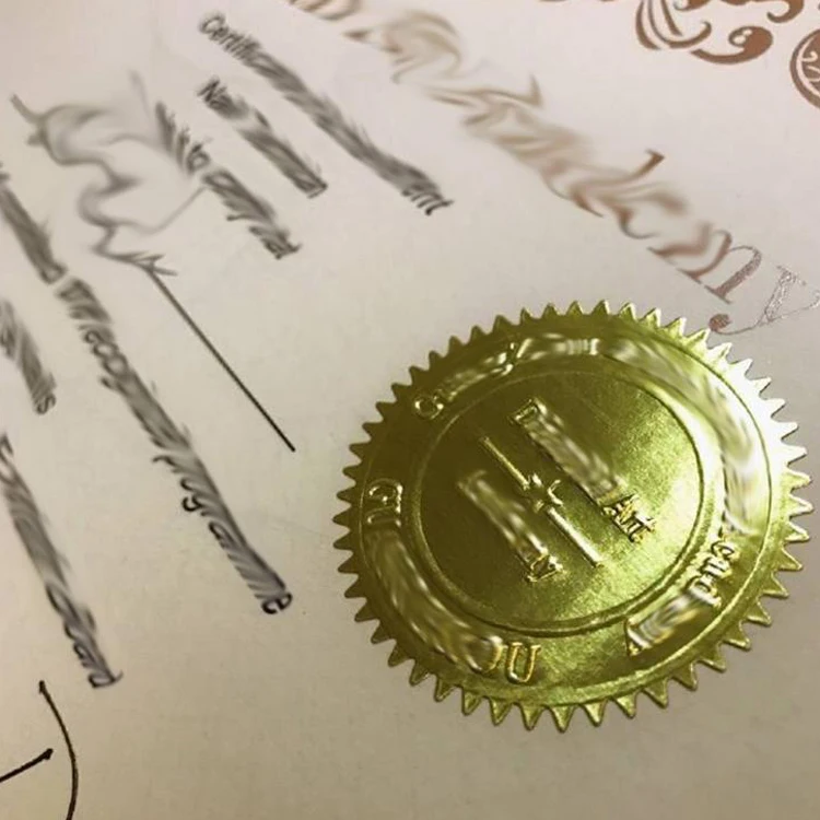 OEM Custom Adhesive Die Cut 3D Raised Lovely Embossed Logo Stickers Matte Silver Foil on Paper for Office Use Gold Fountain Pen