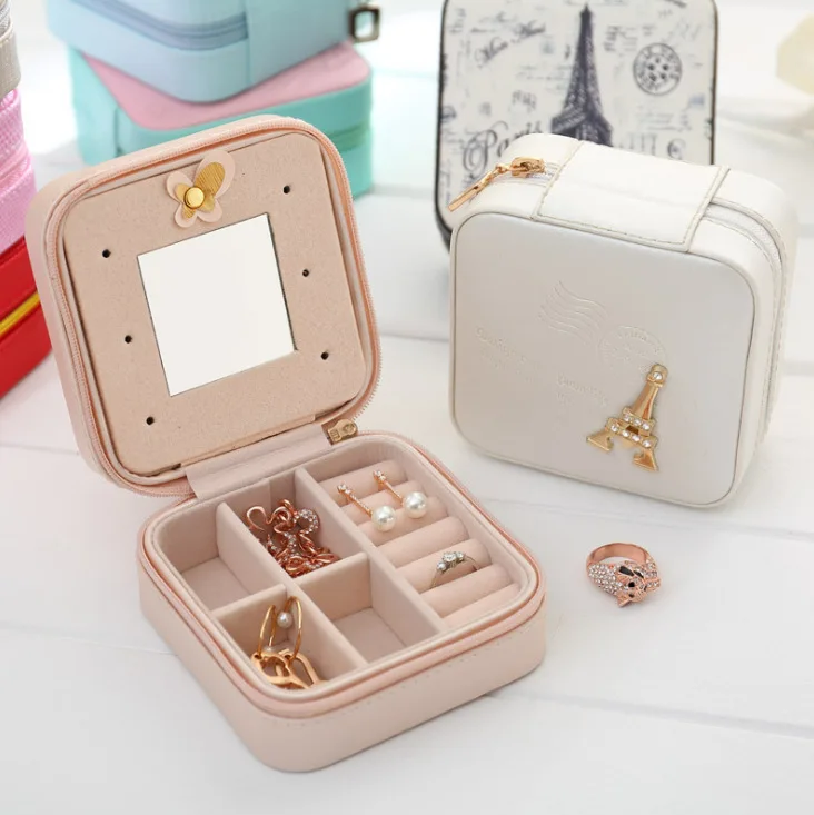Jewelry Box Organizer Display Storage Case Gift Jewelry Box Travel Portable Storage Case for Earring Necklace Bracelet Ring Gift