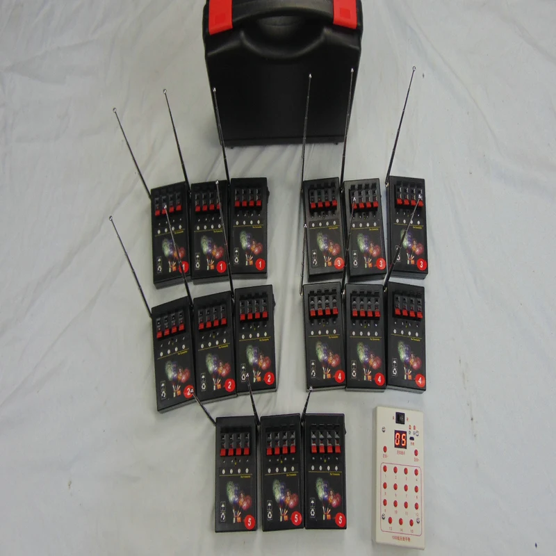 Wedding stage remote wireless fireworks firing ignition system  Long distance remote control 15 pcs 4 cue 60 channel