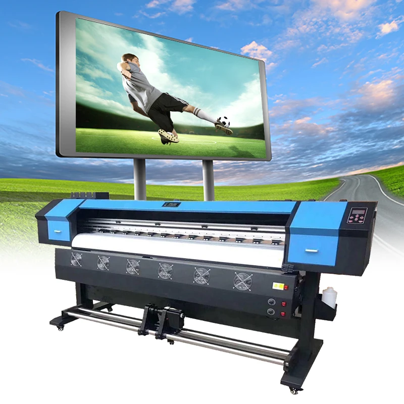 Good machine brand Eco Solvent Printer 1.6m 1.8m 3.2m 6 color eco solvent printer For Indoor Billboard Poster With best quality