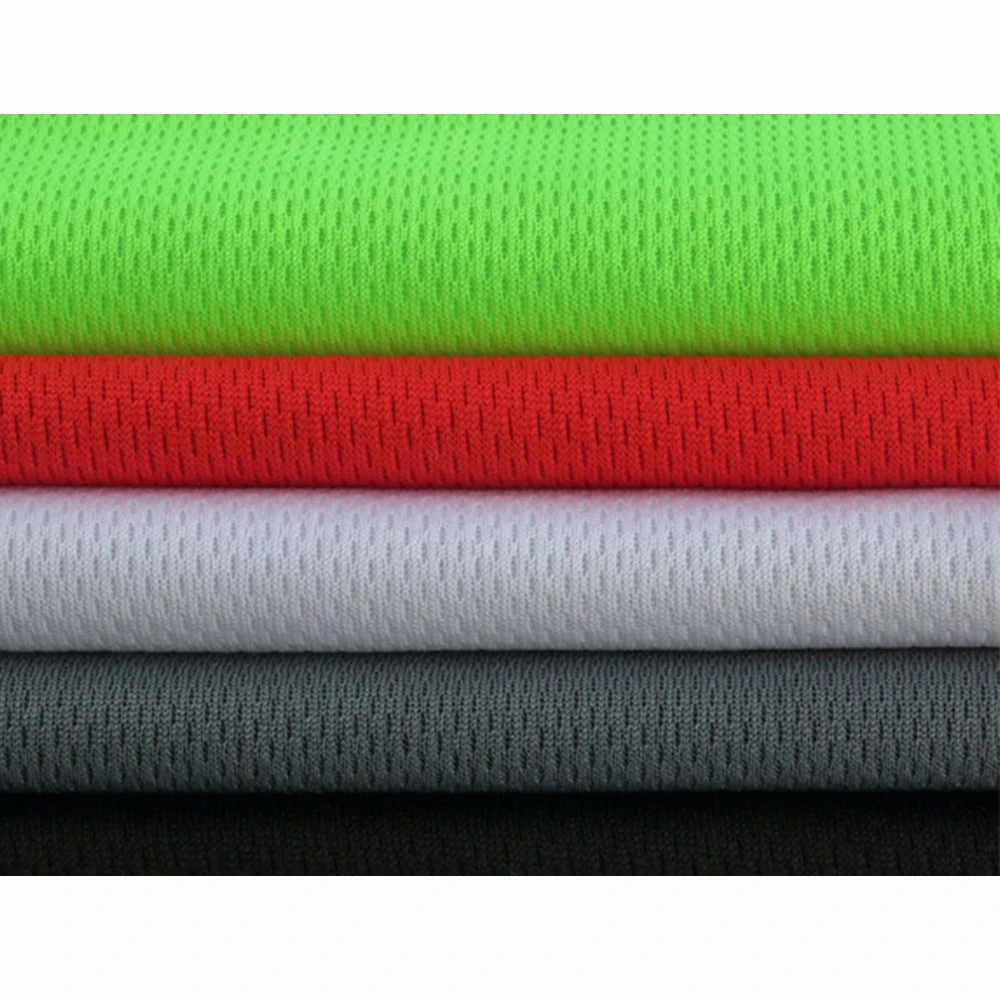 Summer Hot Sale 100% Polyester Dry Fit Fabric Eyelet Bird Eye Mesh Fabric For Sports Wear