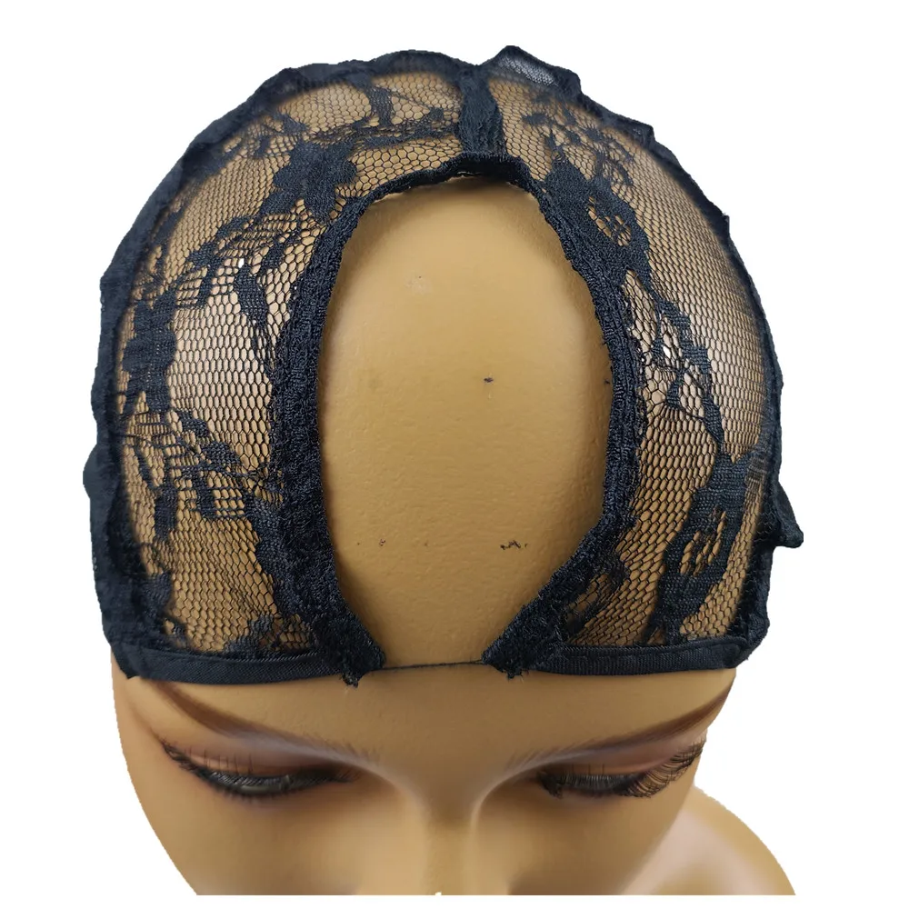 Wholesale Adjustable Elastic Ventilated Wig Weave Cap U-Shaped Lace Hair Net Hat Mesh Upart U Part Wig Caps For Making Hair Wigs