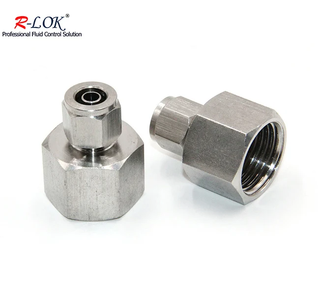 Pneumatic Hose Fitting compression pipe fitting 304 stainless steel 1 4mm 6mm 8mm air hose connector female adapter pipe fitting