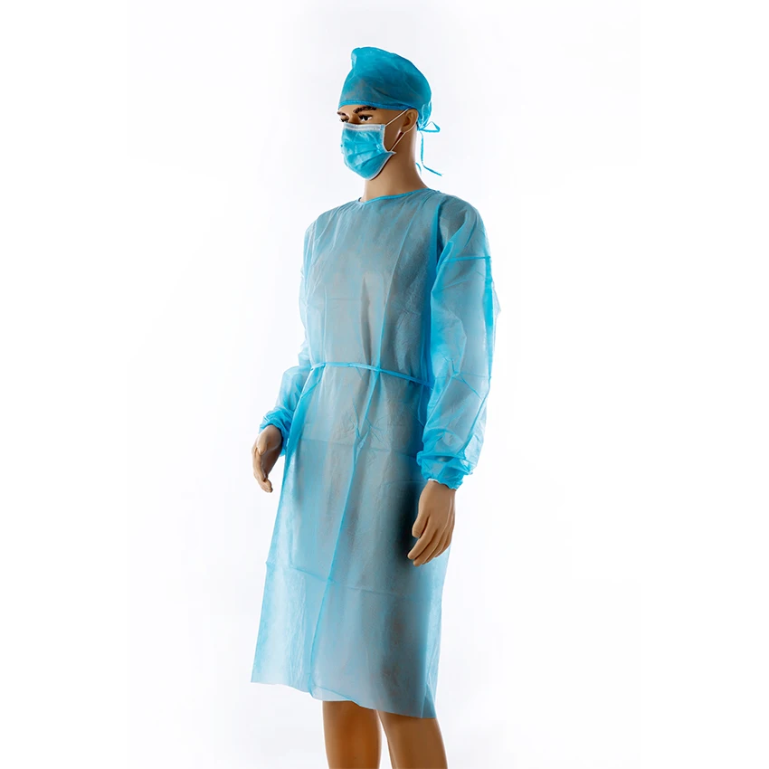 AAMI Level 1 Surgery Grown Surgical Medical Isolation Suit Hospital PP Disposable Isolation Gowns