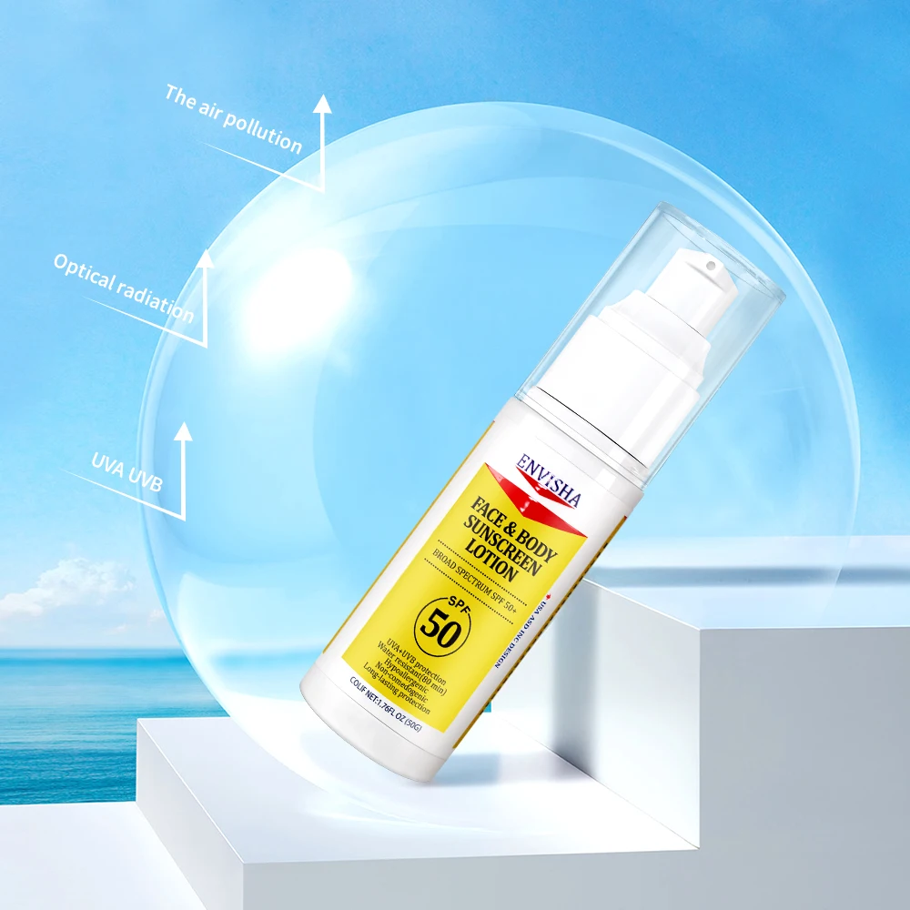 OEM ODM SPF 50 Sunscreen Lotion UVA/UVB Protection Waterproof Sunscreen Sun Block Lotion