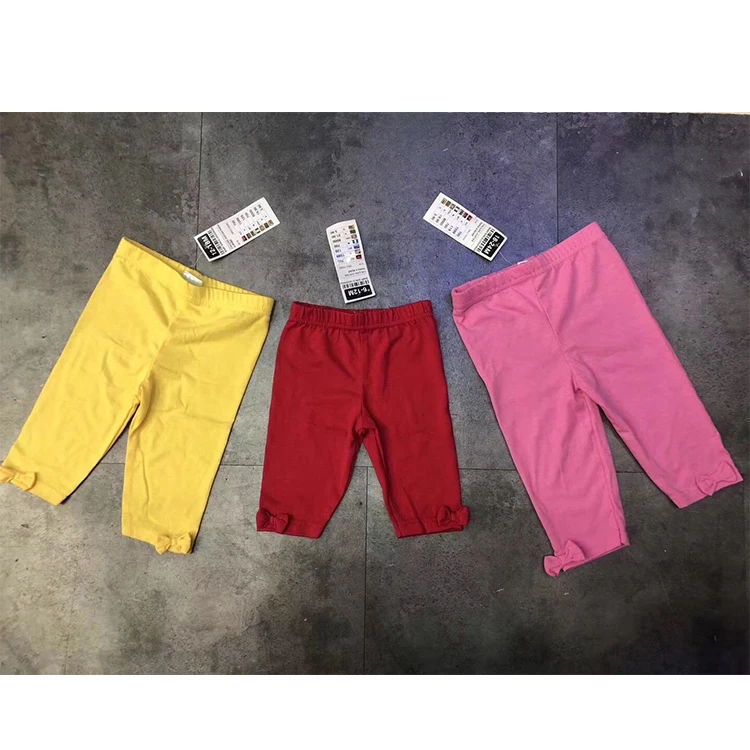 Горячая Распродажа, однотонные мягкие хлопковые штаны ярких цветов для маленьких девочек