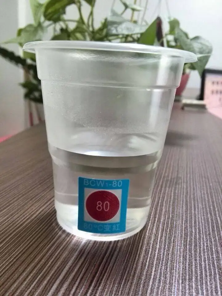 Self adhesive Temperature label 60C 70C 80C 90C 100C irreversible color changing high temperature sticker heat sensitive labels