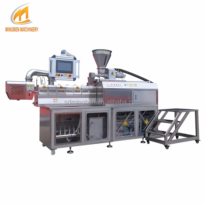 Lab scale double screw extruder man-made rice texting double screw press machine for laboratory and university