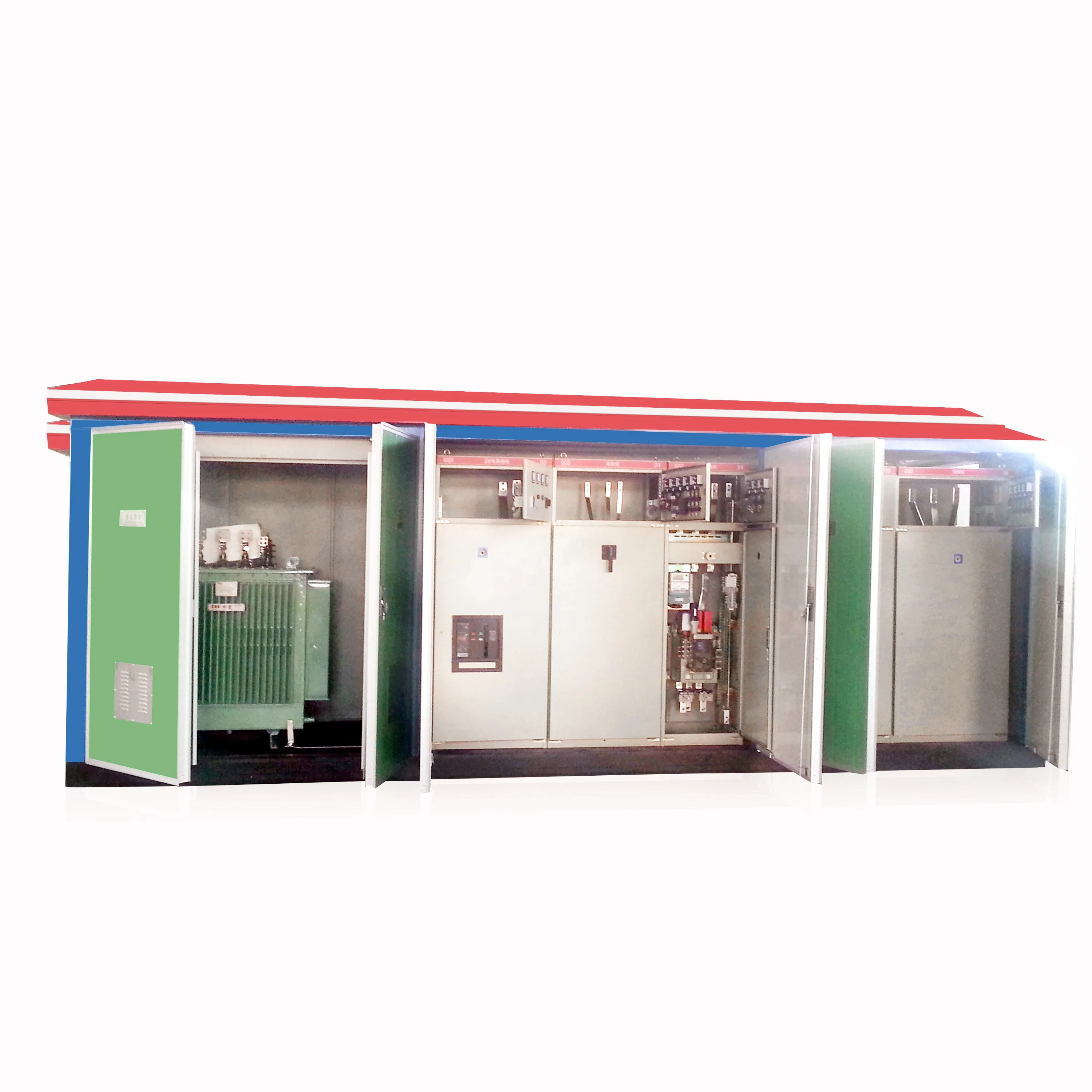 OEM kiosk outdoor station compact substation combination compact European style distribution transformer with switchgear panel