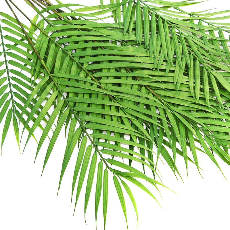 Fuyuan high quality tropic big greenery leaves Kwai palm leaves artificial hanging vine for decoration