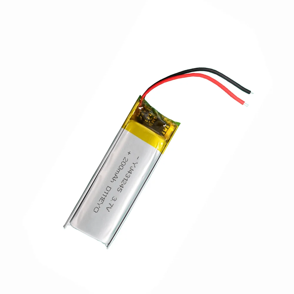 High quality KC CB MSDS Certificate Rechargeable Battery YJ431245/200mAh 3.7V lipo battery for Smart watch