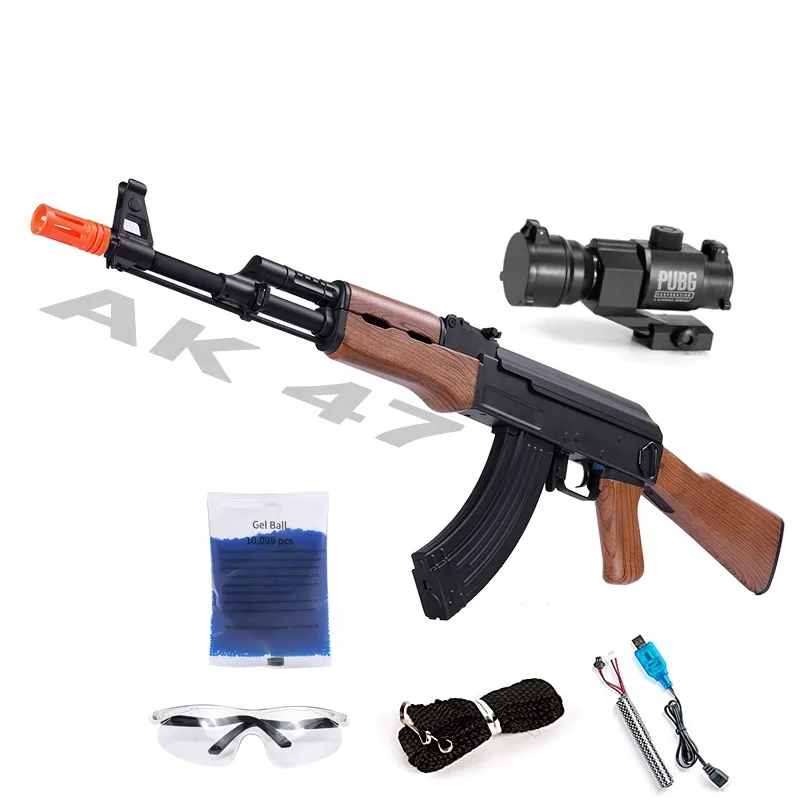 Automatic Gel Ball Blaster 1:1 Scale AK 47 Splatter Ball Blaster260FPS High Speed pistola de bolas de gel gun and weapons army