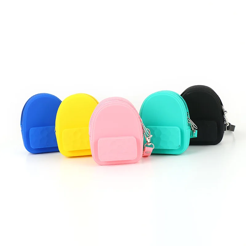 Unisex PVC Silicone Coin Purse Wallet Cute Mini Portable Pouch Zipper Soft Waterproof Thin Keychain Trendy Fashionable Money Bag