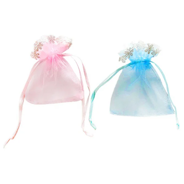 Lace wedding candy jewelry cosmetics gift organza drawstring bag