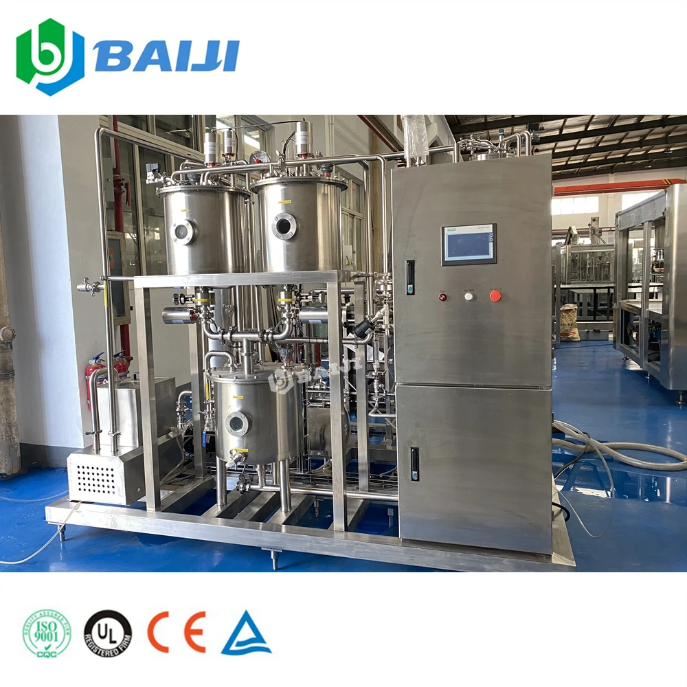 Complete automatic CO2 mixer carbonated beverage soft drink manufacturing making mixing plant machine