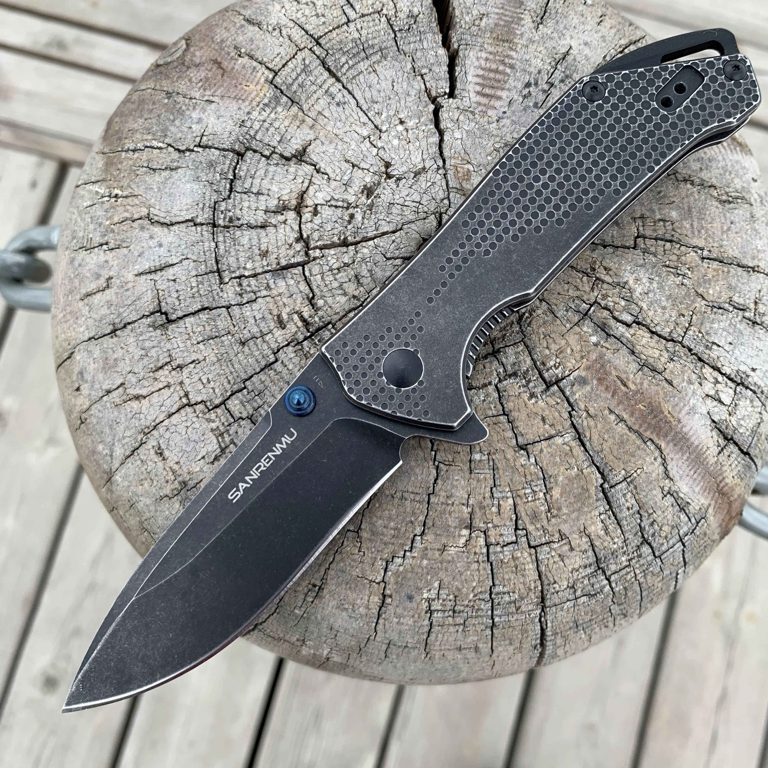 SANRENMU 9015 SB EDC Tool Outdoor Survival Camping Pocket Folding Knife