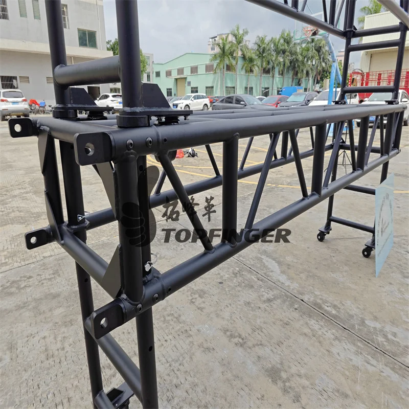 Topfinger 2024 hot sell 5ft 8ft 10ft aluminum pre-rig rectangular truss with removable rolling base system pre rig truss