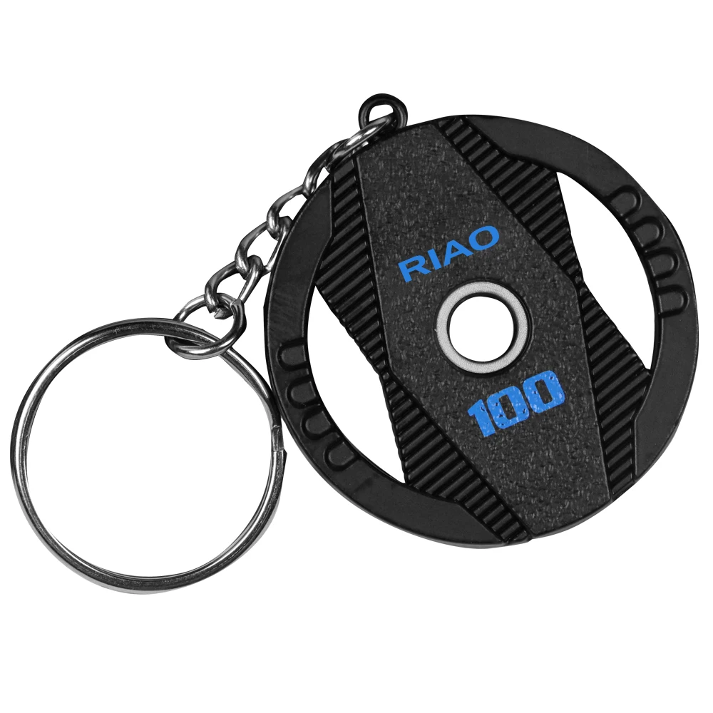 Wholesale Fitness Barbel Bumper Weigh Plate Keychain Fot Gym Souvenir