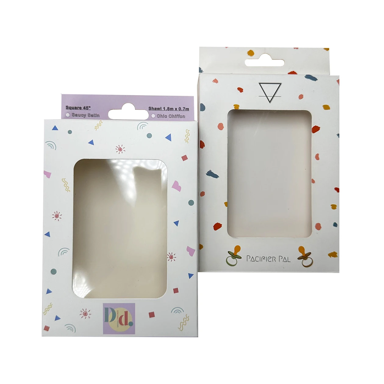 Recyclable Clear PET PVC Window Custom Logo Printing Packaging Paper Box for Teether Toys & Baby Products Packaging