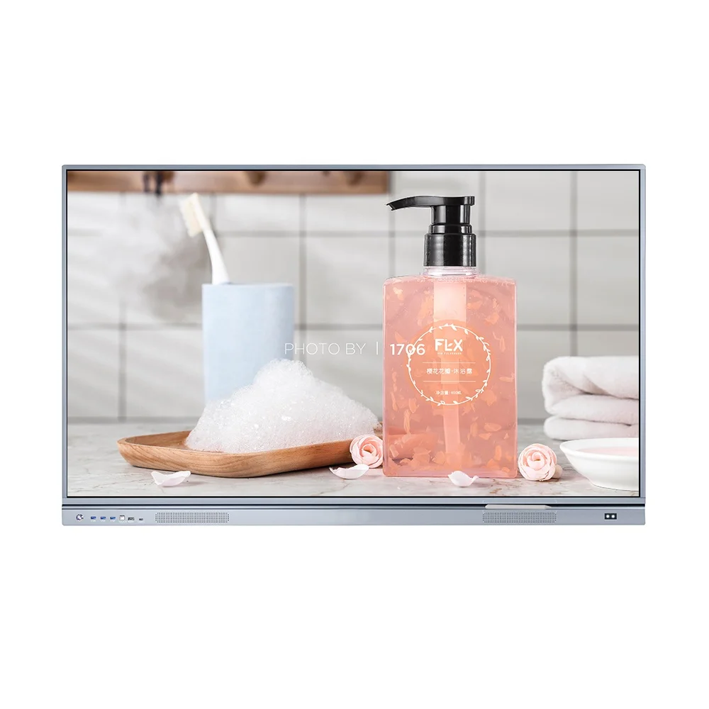 Shenzhen Factory hot sales 65 inches 20 touch 4k led interactive touch screen flat panel for school and office