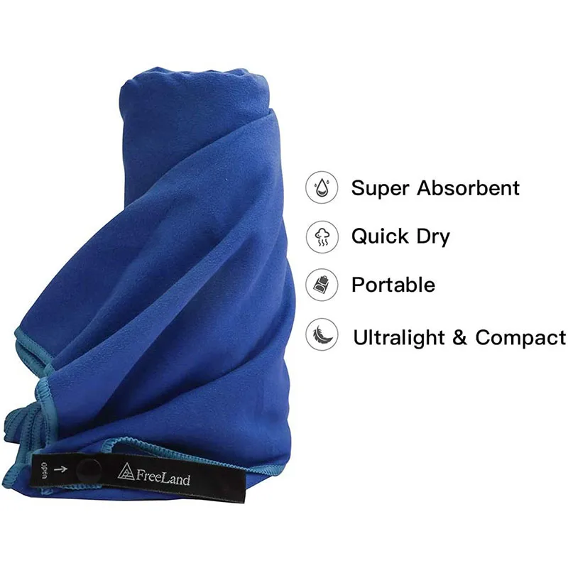 Custom size microfiber sports towel gym towel with EVA case