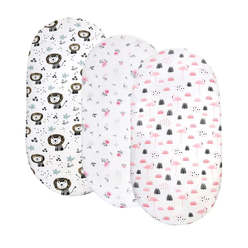 Foreign trade baby polyester cotton cartoon bed sheet baby cradle bed sheet small size mattress cover