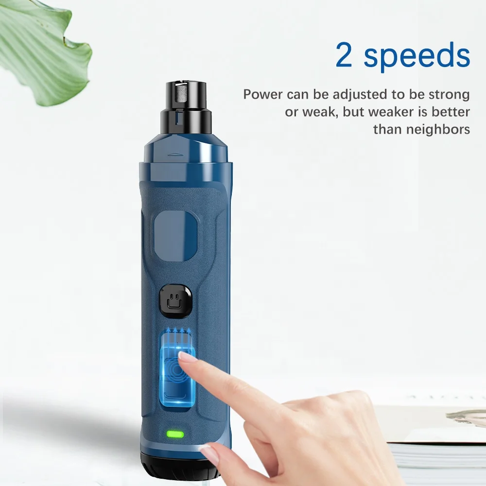 New Arrive Dog Nail Grinder Professional LED Lighting 2 Speed Rechargeable Pet Nail Trimmer