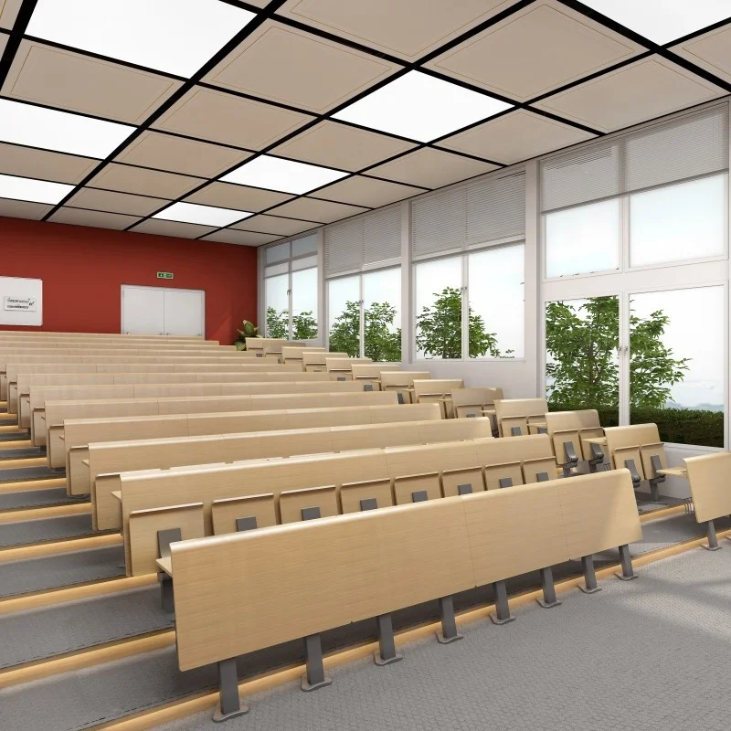 Wholesale School Furniture Student Desk and Chair College Classroom Solid Wood Table and Chair Set