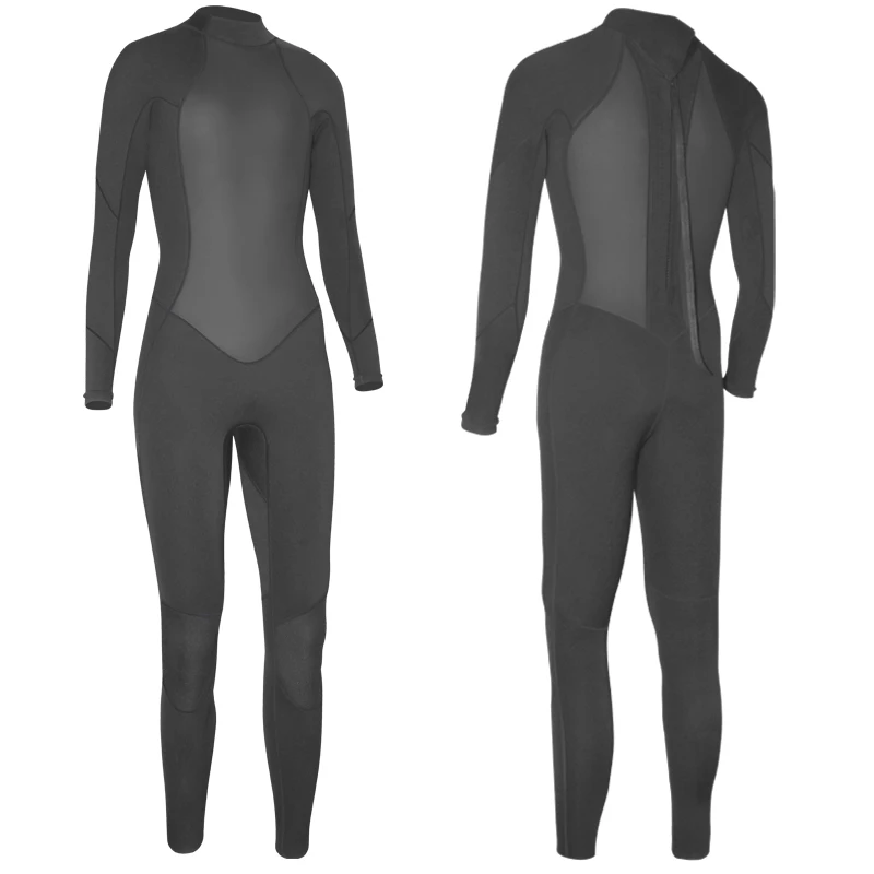 Factory Supply Men 3mm Black Long Sleeve Neoprene Swimming Wet Suit Surfing Diving Wetsuit women