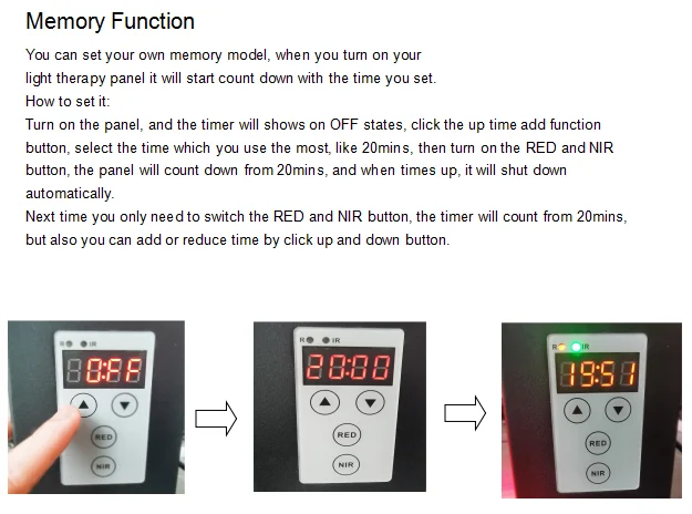 Сенсорный экран Смарт-таймер 1000 Вт 1500 полный корпус 660nm красный и 850nm ближнего инфракрасного диапазона красный терапии