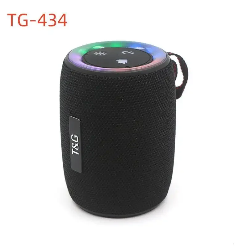 NEW Portable TG434 Speakers With LED Light BT Stereo Bass Woofer Fabric Subwoofer waterproof RGB Speakers