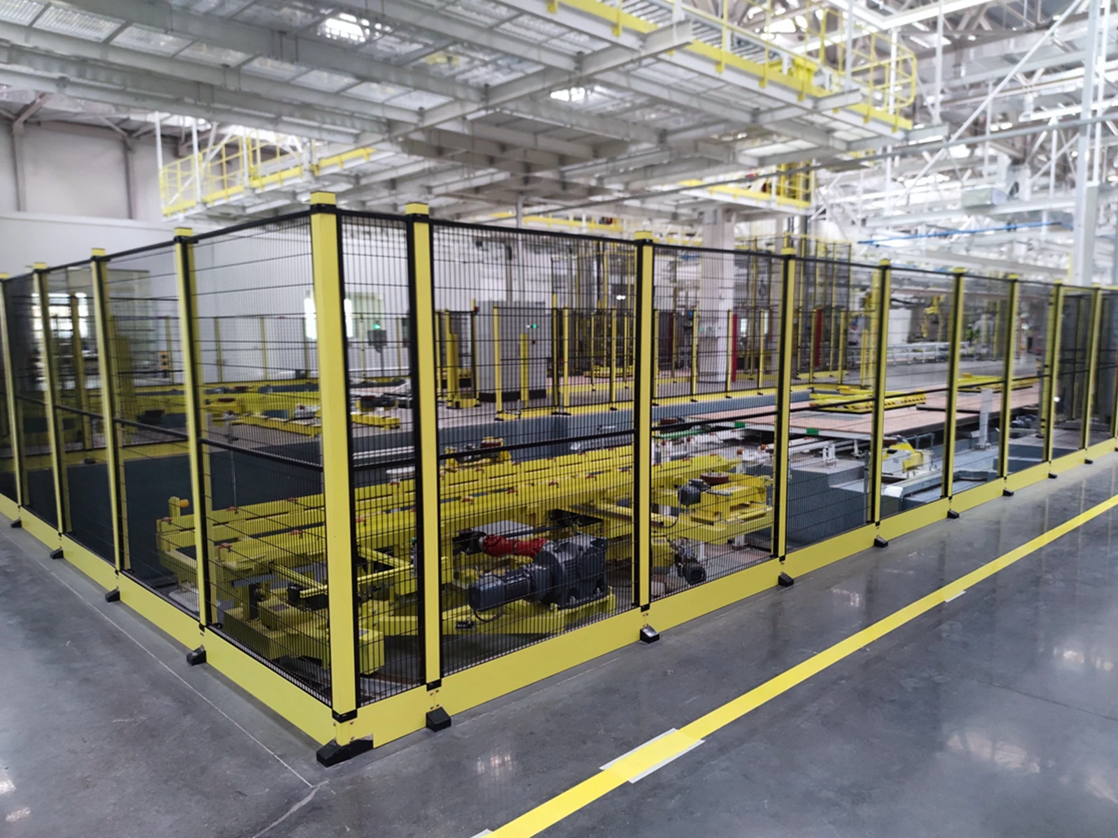 Infinity Engineering Services Industrial-Style Safety Fence Farms Easily Assembled Steel Rail Fence Welded Wire Industrial
